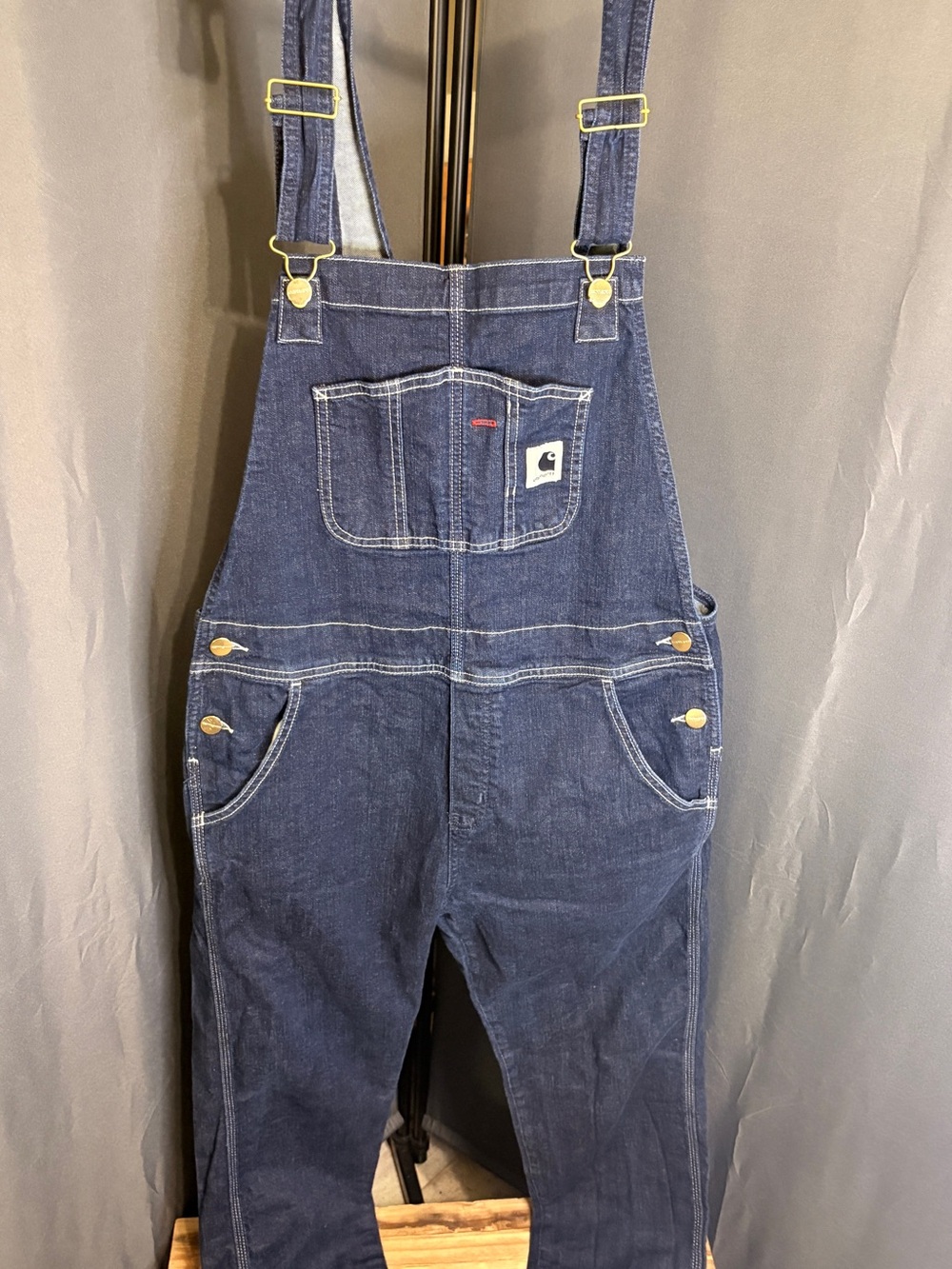 Carhartt WIP W Bib Overall Straight Women’s Denim Bib Size M Fashion Line